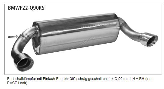 M235i / M240i - verkaufe Bastuck Sportauspuff (ABE) + Mittelschalldämpfer-Rohr