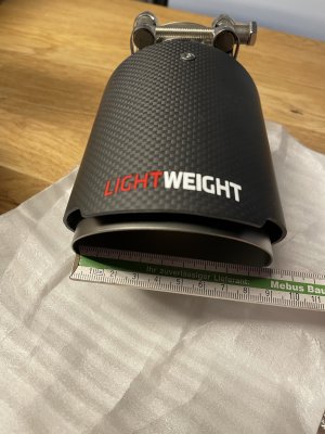 Lightweight Performance 100mm Endrohrblenden Carbon Edelstahl M2 Competition